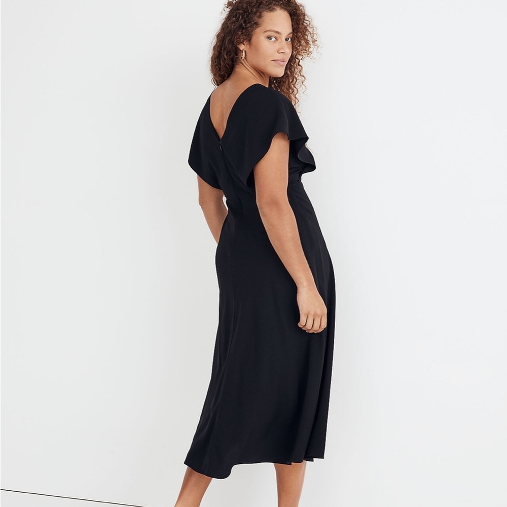 Madewell Flutter-Sleeve Midi Dress